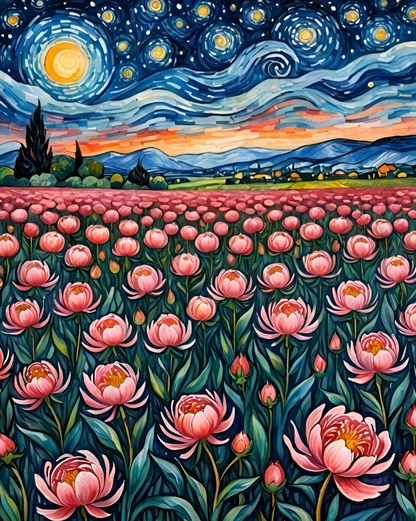 Starry Peony Field 1