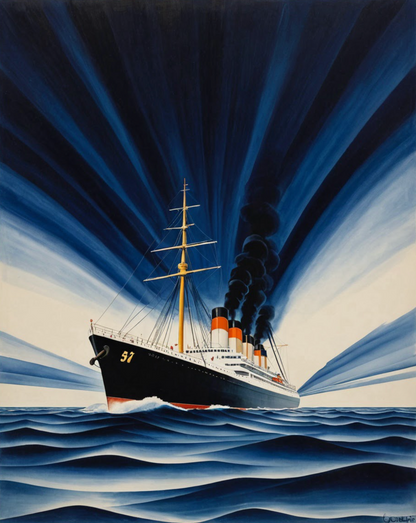 Bloomfire Navy Cascade No. 04