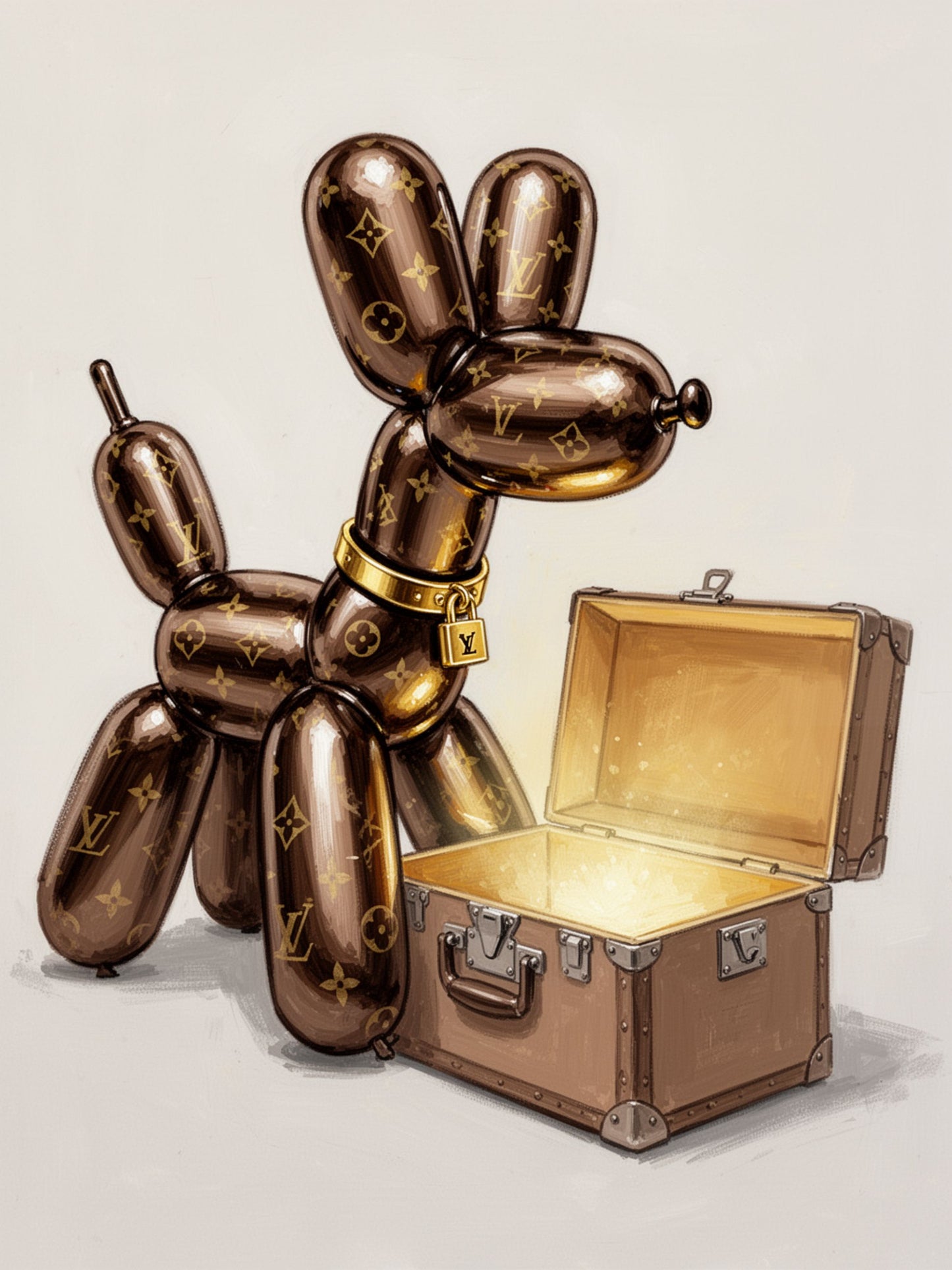 Balloon Dog Society Louis Vuitton Trunk